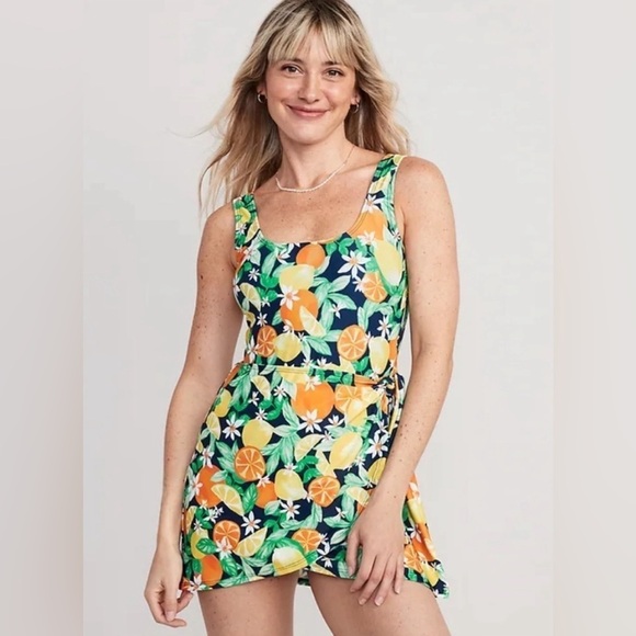 NWT! Mixed Fruit Wrap-Front Swimsuit Dress - Multiple Sizes💎 - Picture 1 of 8